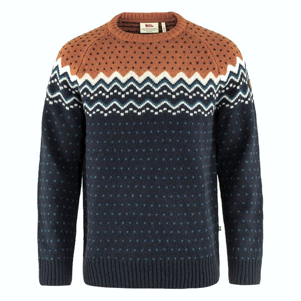 Fjällräven - Övik Sweater Men - dark navy terracotta